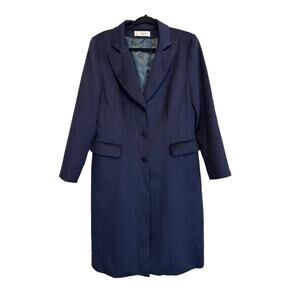 Style Paris Wool Blazer Coat Navy Blue 46 Made in France